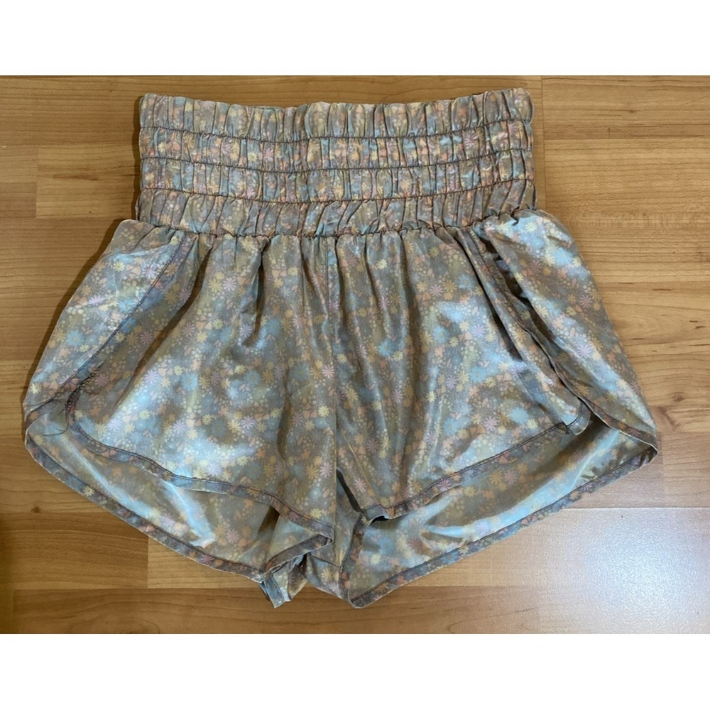 Natural Life Women's Floral Print High Waist Shorts Lined Multicolor Size M